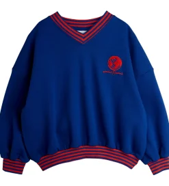 Sweatshirts-Mini Rodini Sweatshirt - Striped Earth - Blå