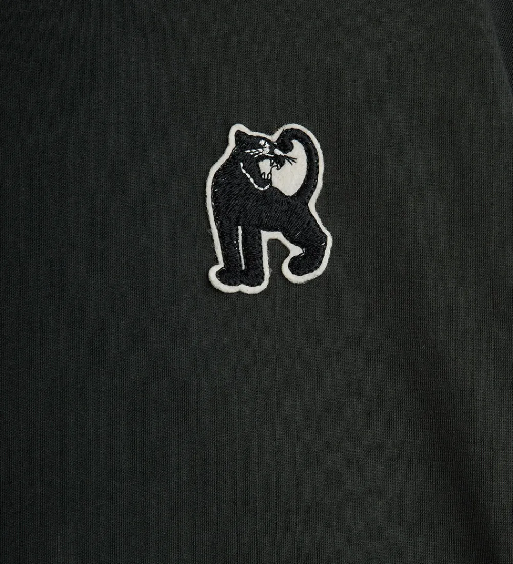 T-Shirts-Mini Rodini T-shirt - Panther patch - Sort