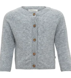 Striktrøjer-Minimalisma Cardigan - Inka - Uld- Gråmeleret