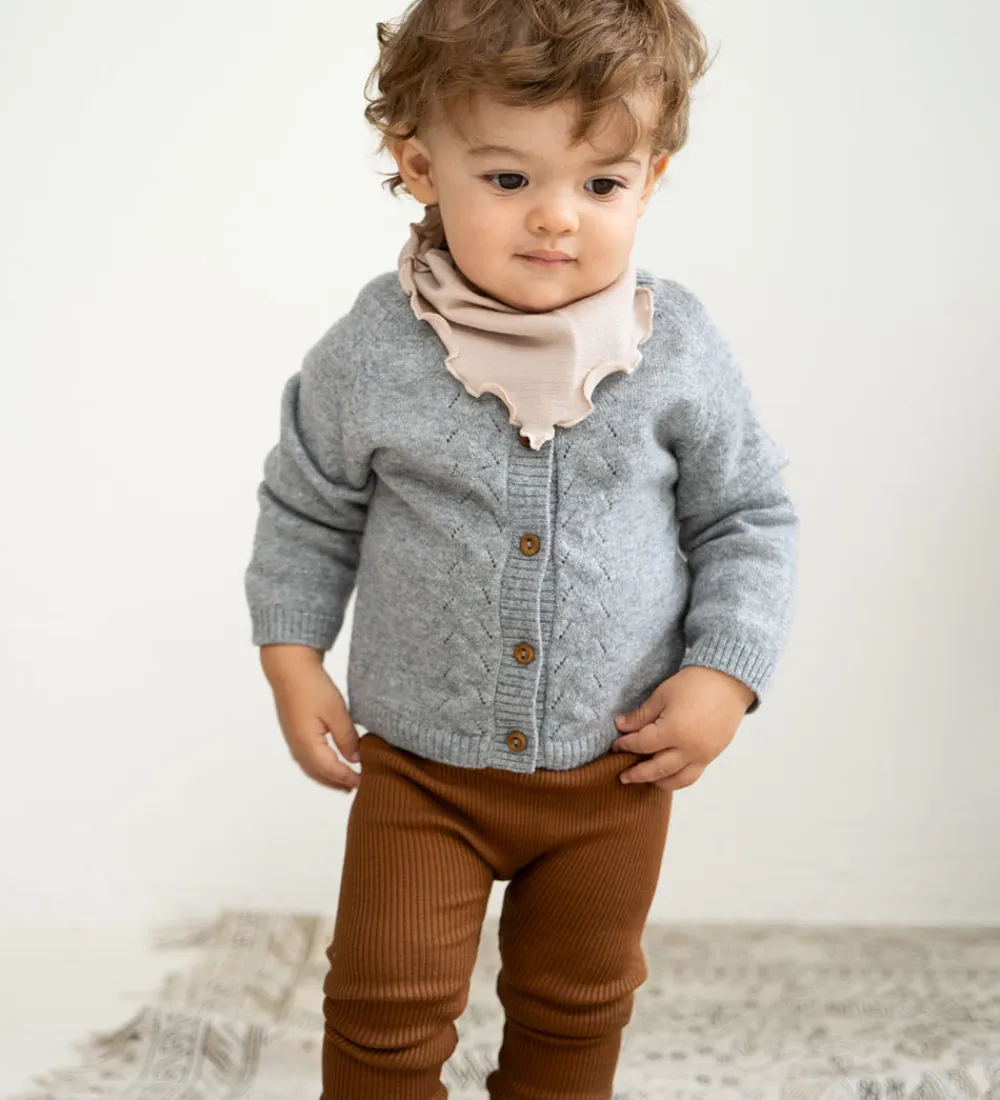 Striktrøjer-Minimalisma Cardigan - Inka - Uld- Gråmeleret