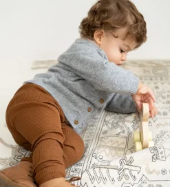 Striktrøjer-Minimalisma Cardigan - Inka - Uld- Gråmeleret