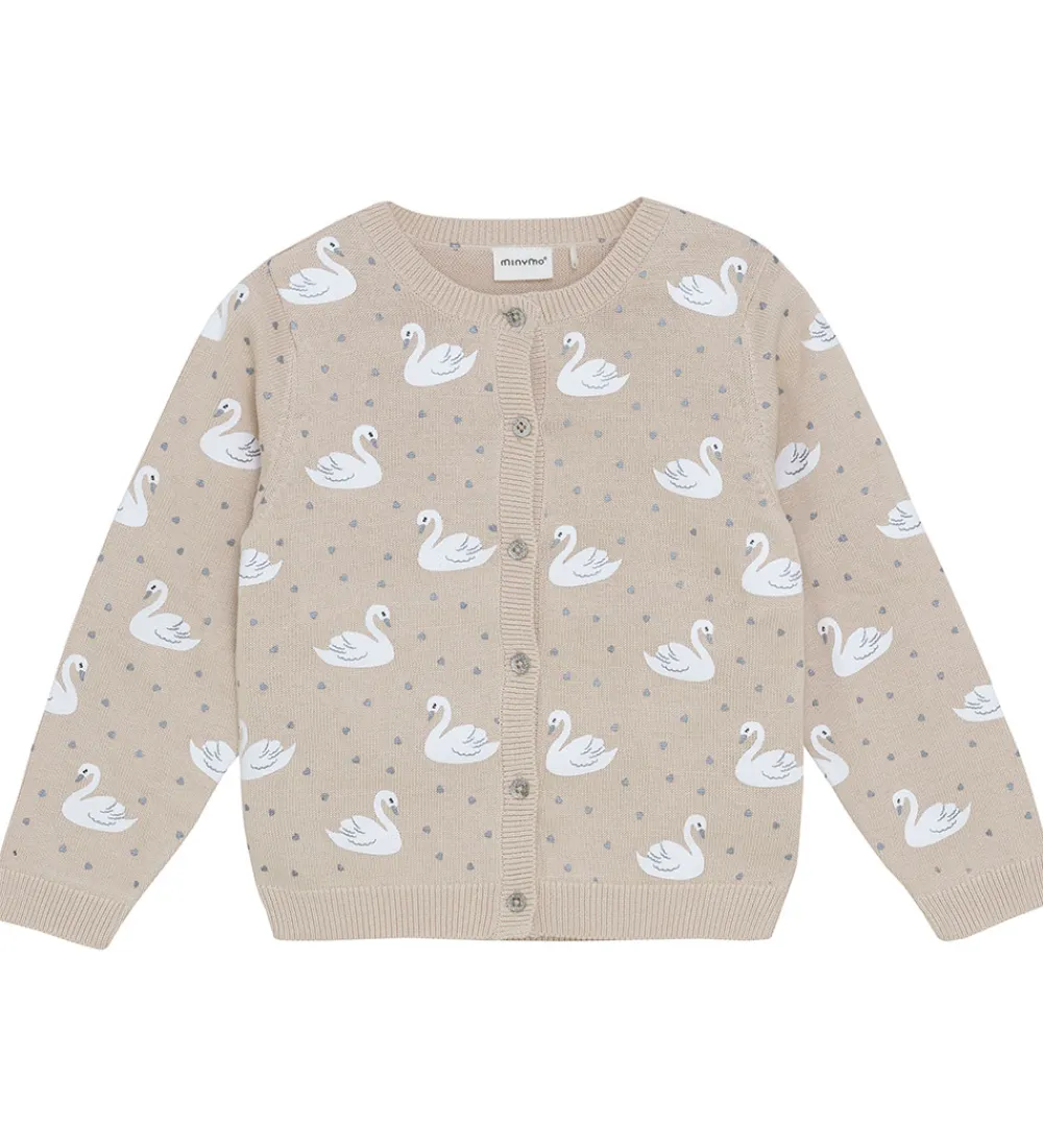 Minymo Cardigans*Cardigan - Strik - AOP - Smoke Gray