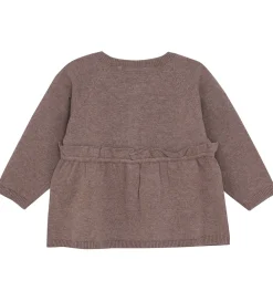 Minymo Striktrøjer*Cardigan - Strik - Dark Brown Melange