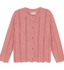 Minymo Striktrøjer*Cardigan - Strik - Rosette m. Hulmønster