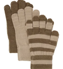 Minymo Handsker Og Luffer*Handsker - 3-pak - Uld - Caribou