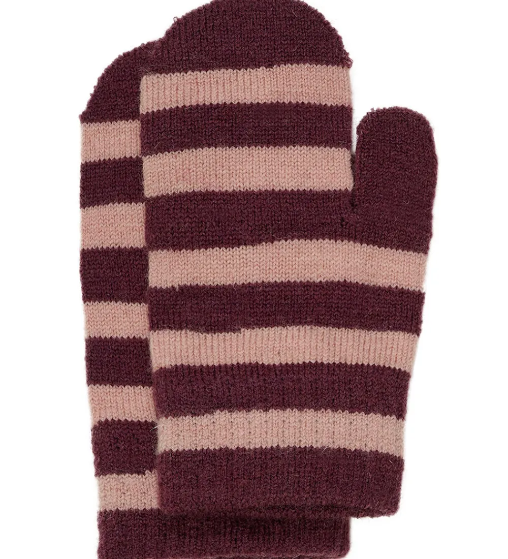 Minymo Handsker Og Luffer*Luffer - 3-pak - Uld - Strik - Catawba Grape
