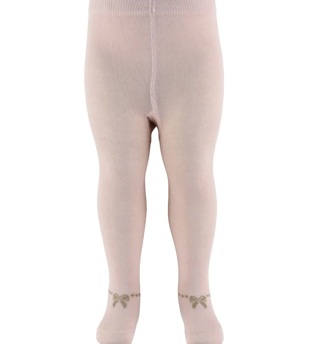 Strømpebukser-Minymo Strømpebukser - 2-pak - Shell/beige m. Sløjfer