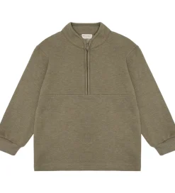 Basis-Minymo Sweatshirt m. Lynlås - 2-pak - Vetiver