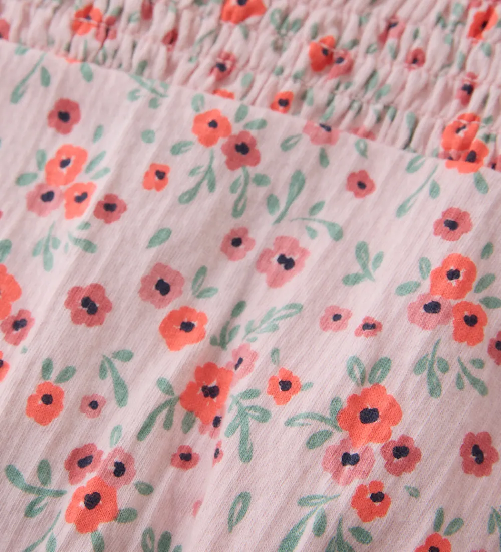 Minymo Toppe*Top - Rosen Quartz m. Blomster