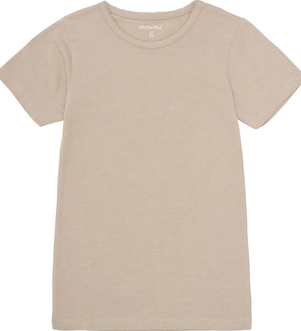 Basis-Minymo T-shirts - 2-pak - Elderberry/Rainy Day