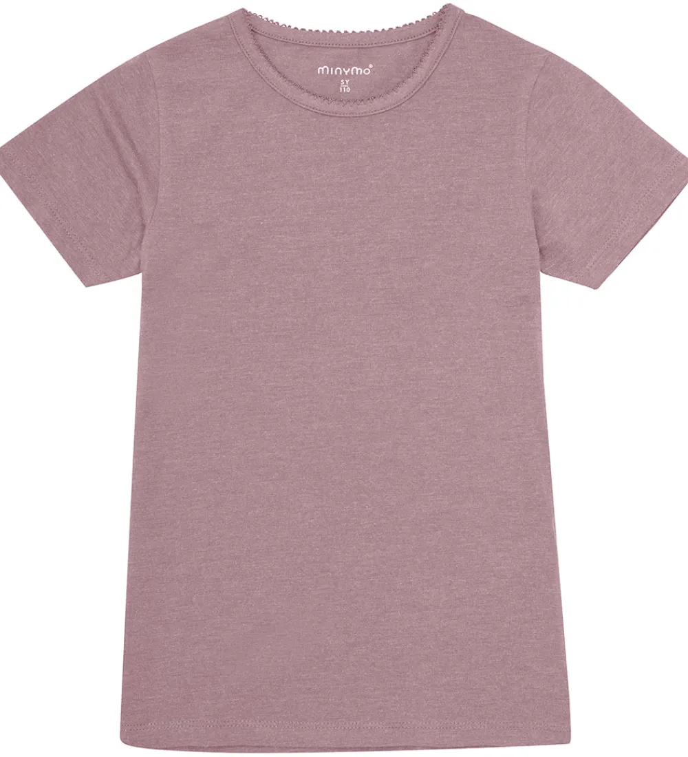 Basis-Minymo T-shirts - 2-pak - Elderberry/Rainy Day