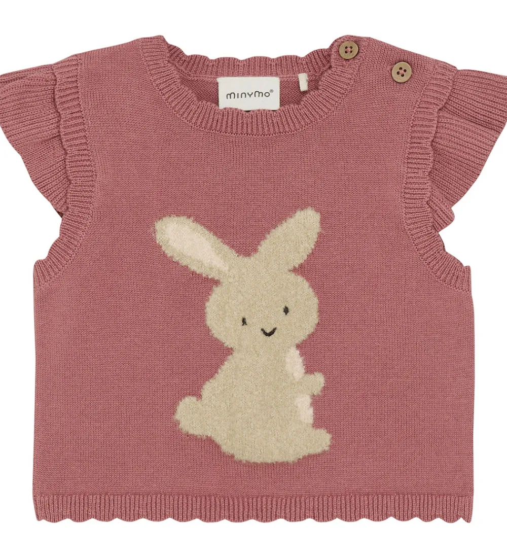 Minymo Veste*Vest Knit - Withered Rose