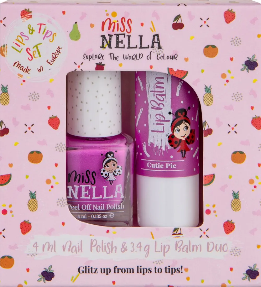Neglelak-Miss Nella Læbepomade og Neglelak - Duo nr. 3