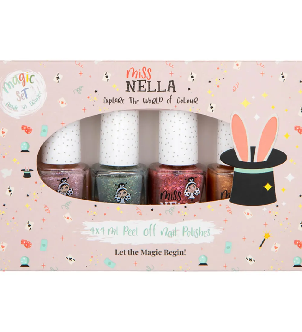 Neglelak-Miss Nella Neglelak - 4-pak - Pink & Green
