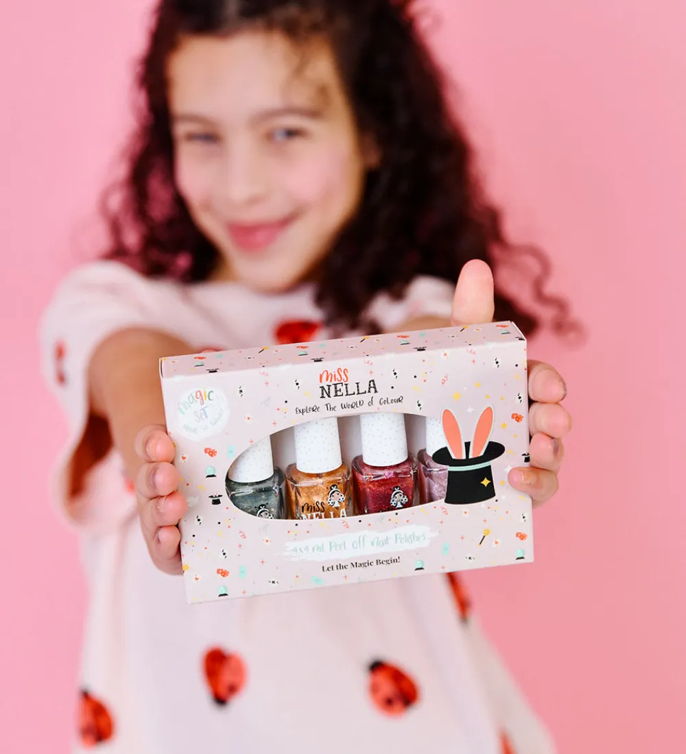 Neglelak-Miss Nella Neglelak - 4-pak - Pink & Green