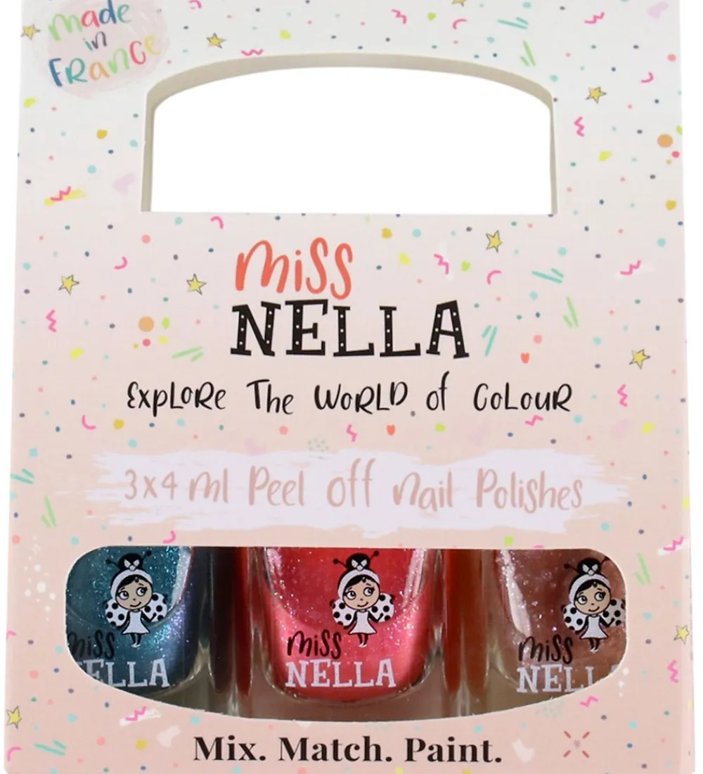 Neglelak-Miss Nella Neglelak - 3-pak - Glade Farver