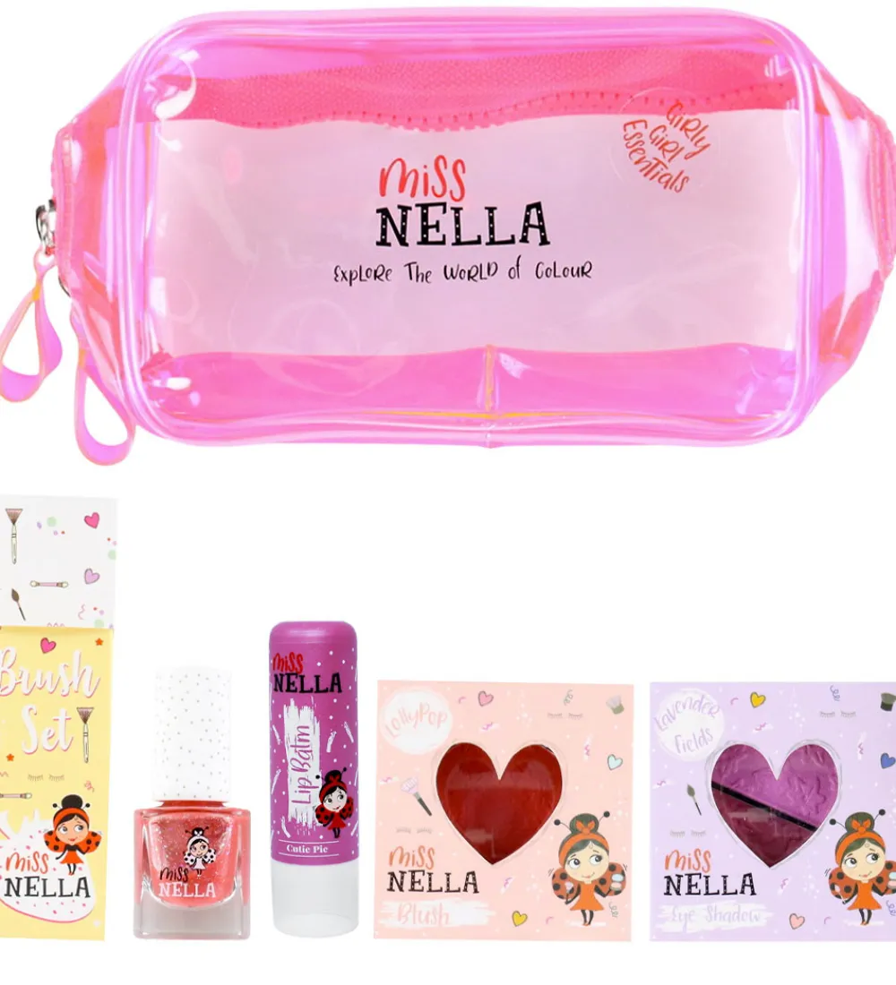 Miss Nella Sminke*Sminketaske m. Indhold - Pink Glamorous Picks