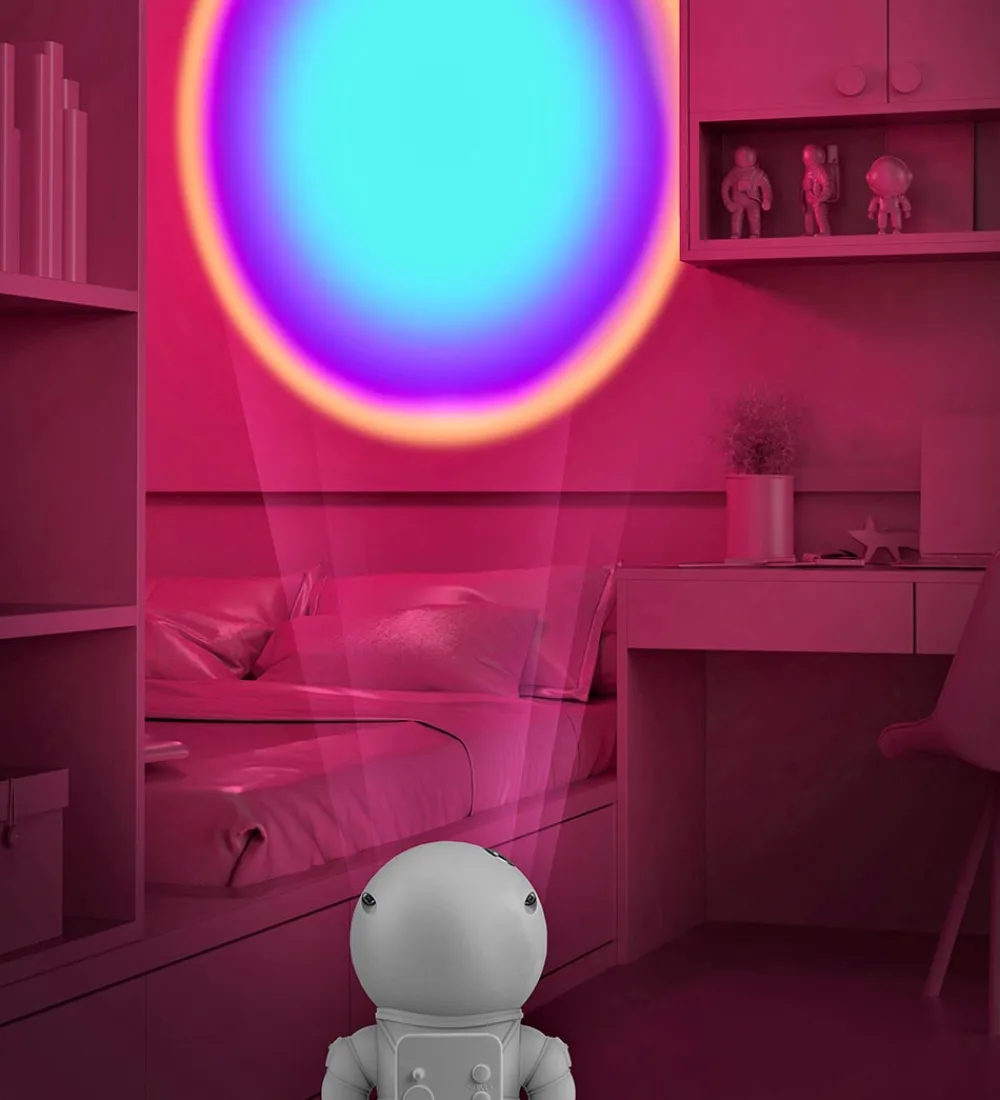 Fritstående Lamper|Lamper-Mobility on Board Projektor - Astrolight - Blue Rainbow