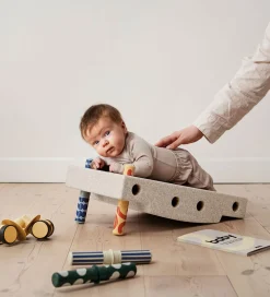 Tumledyr|Motorisk Legetøj-MODU Baby Motoriksæt - 10 Dele - 50x40x10 cm - Sand Grey/Honey Y