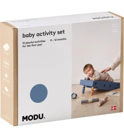 Motorisk Legetøj-MODU Baby Motoriksæt - 10 Dele - Deep Blue/Sky Blue