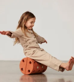 Tumledyr|Motorisk Legetøj-MODU Balancerulle - 4 Dele - 30x20x20 cm - Burnt Orange/Dusty Gr