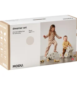 Tumledyr|Motorisk Legetøj-MODU Dreamer Sæt - 34 Dele - 70x40x20 cm - Sand Grey/Honey Yello