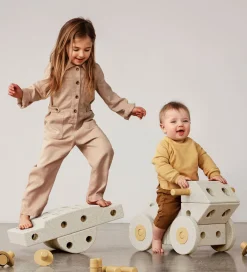 Tumledyr|Motorisk Legetøj-MODU Dreamer Sæt - 34 Dele - 70x40x20 cm - Sand Grey/Honey Yello