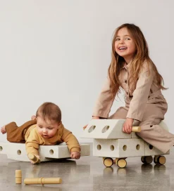 MODU Tumledyr|Motorisk Legetøj*Explorer Sæt - 20 Dele - 55x40x20 cm - Sand Grey/Honey Yell