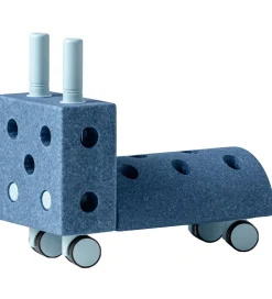 Tumledyr|Motorisk Legetøj-MODU Gåvogn - Tiny Ride - 10 Dele - 40x20x36 cm - Deep Blue/Sky