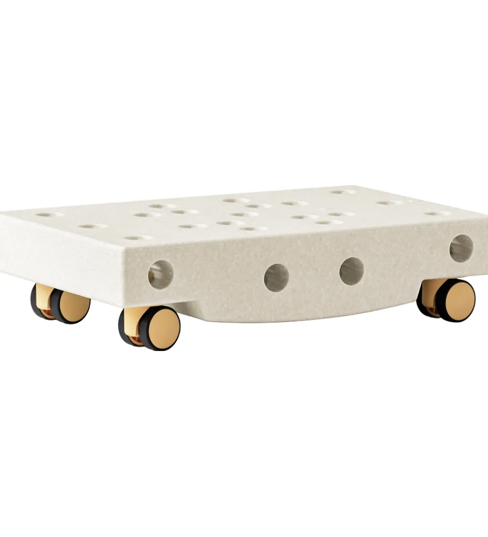 Motorisk Legetøj|Aktivitetslegetøj-MODU Rullebræt - 5 Dele - 50x30x12 cm - Sand Grey/Honey Yellow