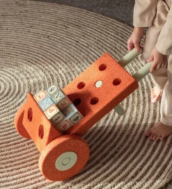 MODU Motorisk Legetøj|Tumlemøbler*4x Foam Wheels - 4-pak - Burnt Orange/Dusty Green