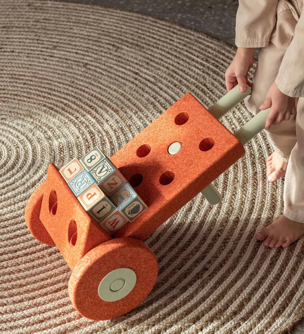 MODU Motorisk Legetøj|Tumlemøbler*4x Foam Wheels - 4-pak - Burnt Orange/Dusty Green