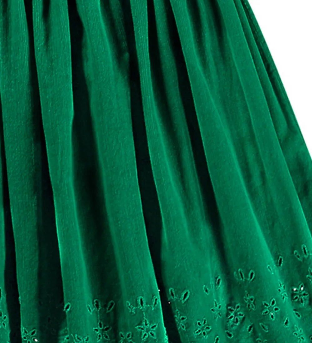 Nederdele-Molo Nederdel - Fløjl - Bellis - Sporting Green