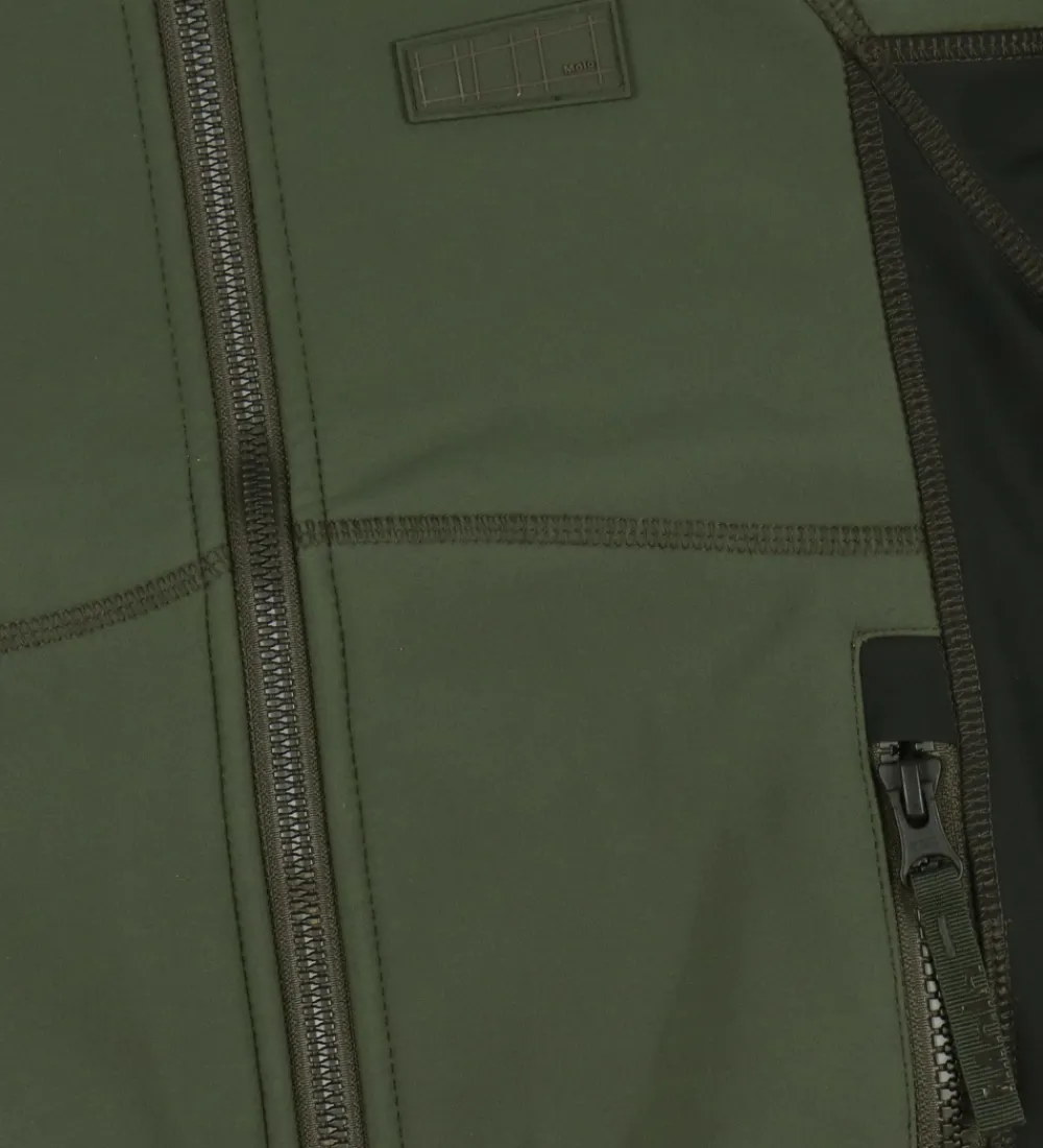 Molo Softshell*Softshelljakke m. Fleece - Cloudy - Forest Block