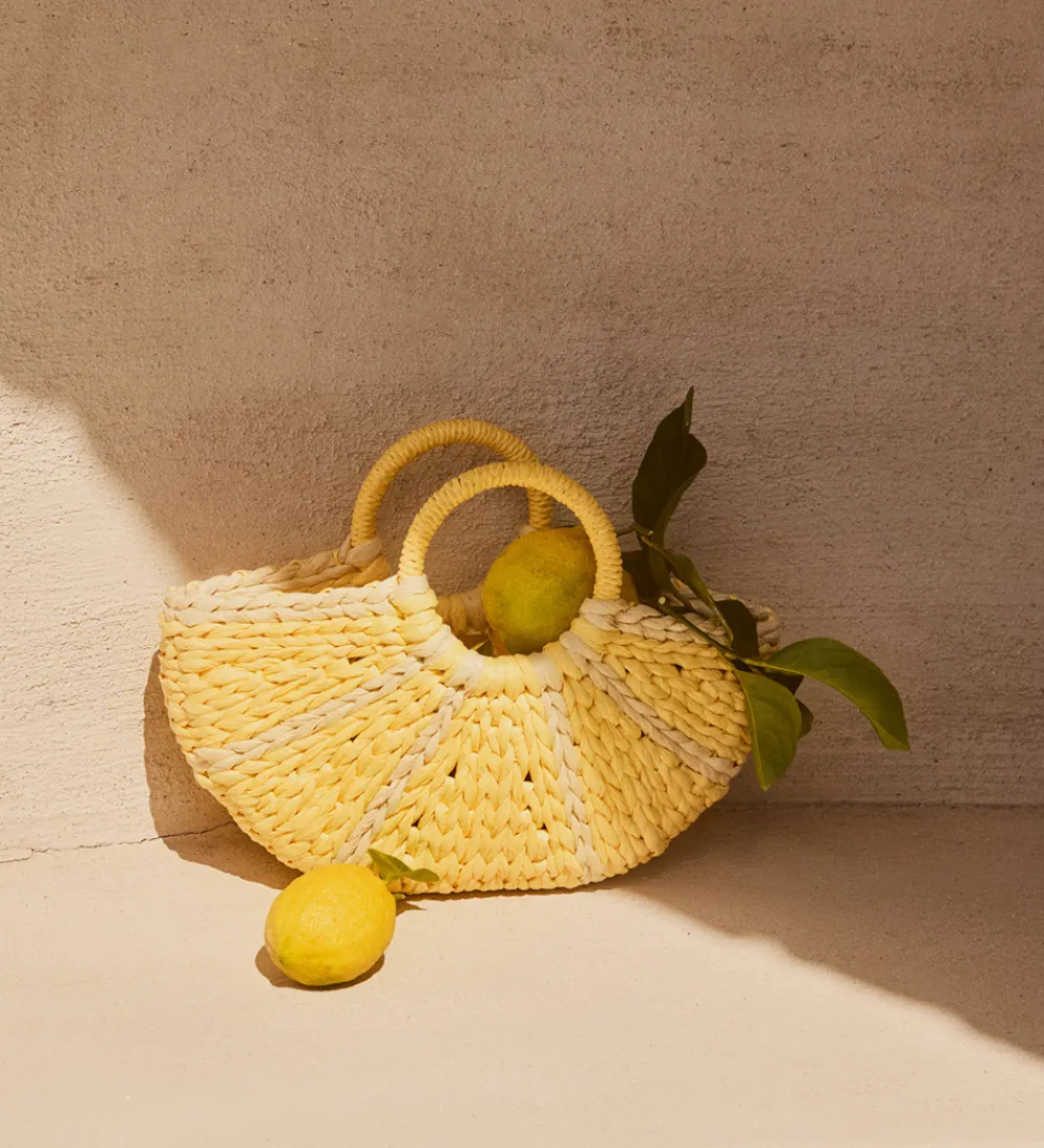 Tasker|Shoppers-Molo Taske - Lemon Straw Bag - Lemon Cake