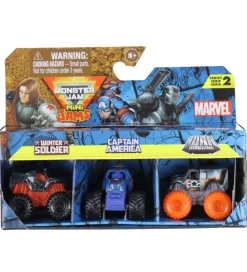 Monster Jam Biler, Tog Og Køretøjer*Biler - 1:87 - Mini - Marvel - 3-pak