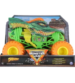Biler, Tog Og Køretøjer-Monster Jam Collector Truck - 1:24 - Dragon - Grøn/Orange