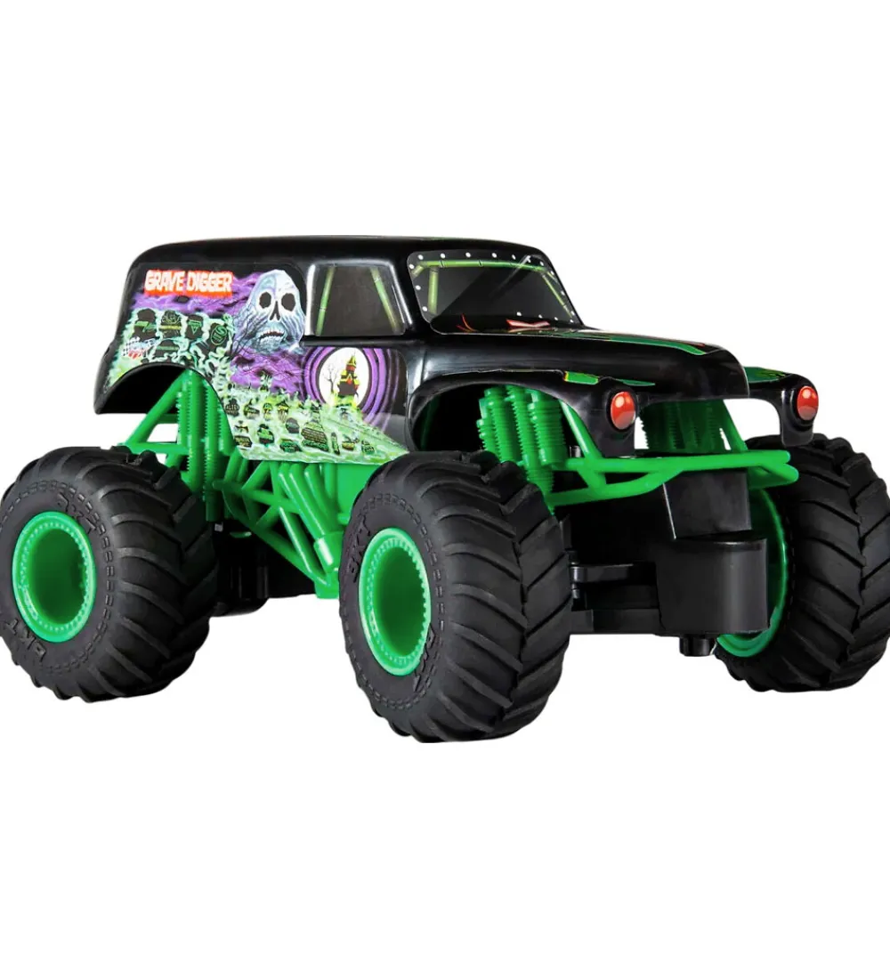 Udeleg Og Udendørs Legetøj-Monster Jam Fjernstyret Truck - 1:24 - Grave Digger