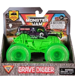 Biler, Tog Og Køretøjer-Monster Jam Truck - 1:43 - Light Up Wheels - Grave Digger