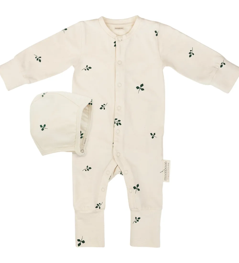 Nattøj-Moonboon Natdragt m. Babyhjelm - Gaveæske - Leaf