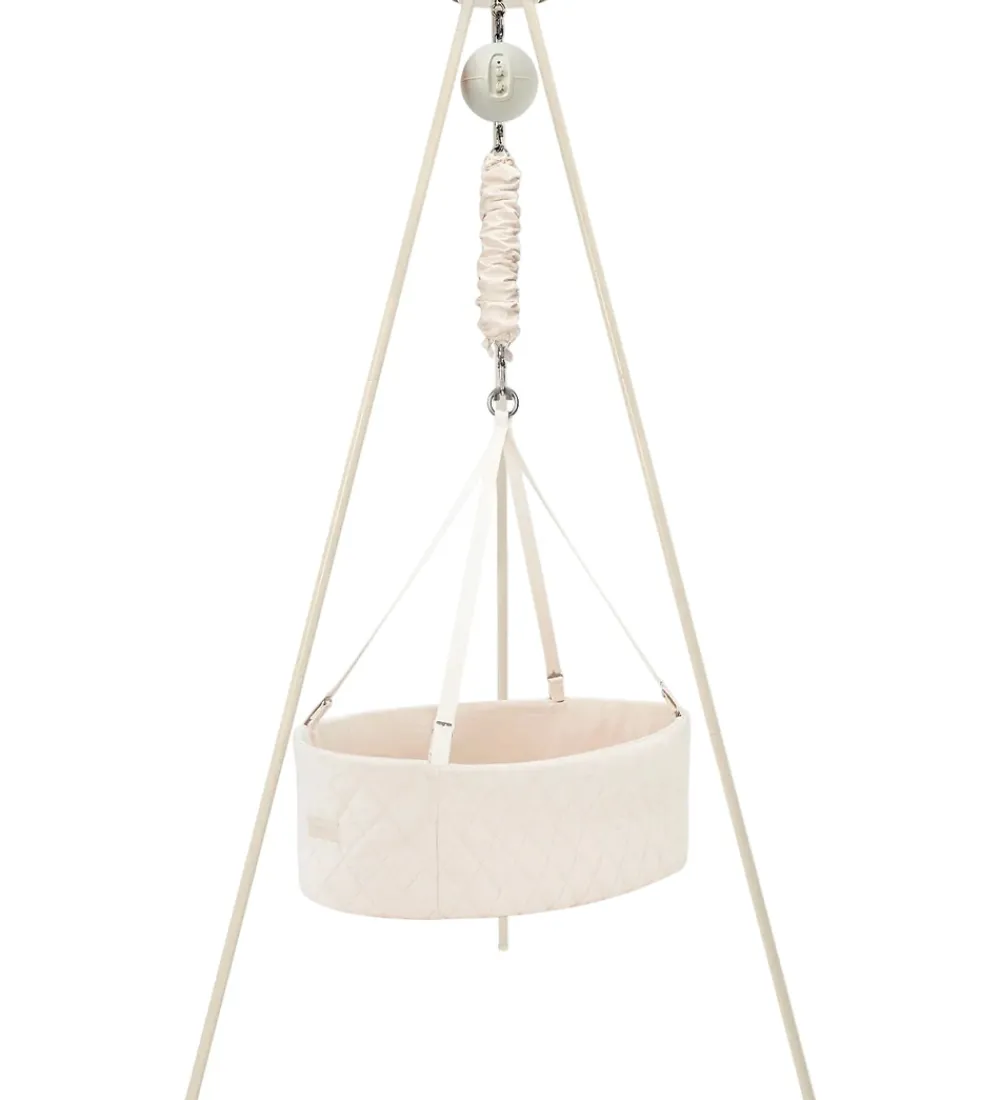 Sovetid|Sengetøj-Moonboon Oval Vugge - Classic Bundle - Nature/Hvid