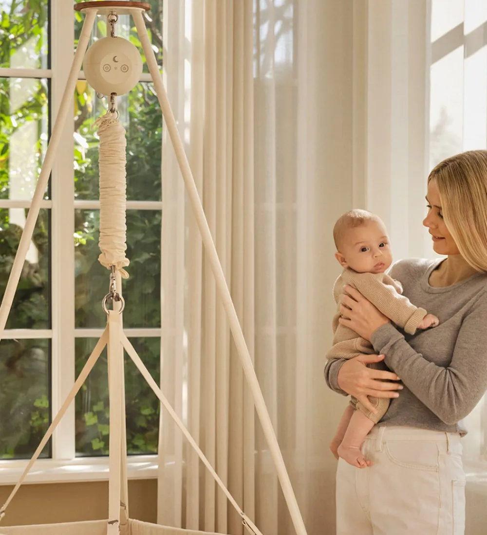 Moonboon Sovetid|Sengetøj*Vuggemotor - Connect Premium - White Cream