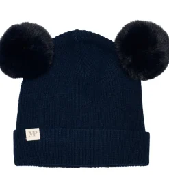 Huer Og Hatte-MP Hue - Rib - Strik - Uld - Dark Denim Melange m. Kvaste