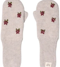 MP Handsker Og Luffer*Luffer - Strik - Cashmere - Floral - Beigemeleret
