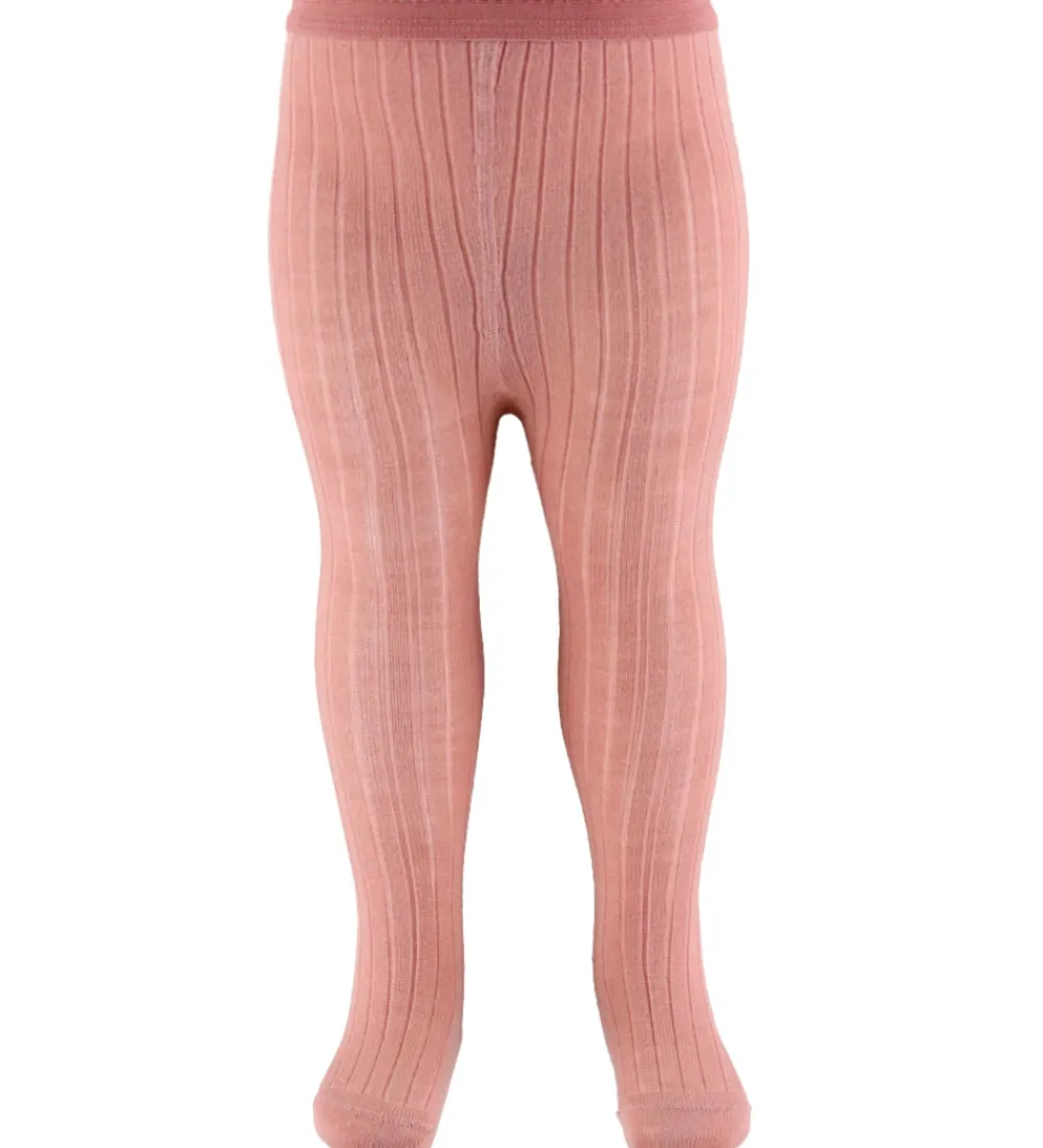 MP Strømpebukser*Strøebukser - Rib - Uld - Vintage Rose