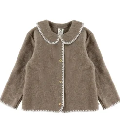Basis-Müsli Cardigan - Uldfleece - Brown Melange