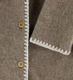 Basis-Müsli Cardigan - Uldfleece - Brown Melange