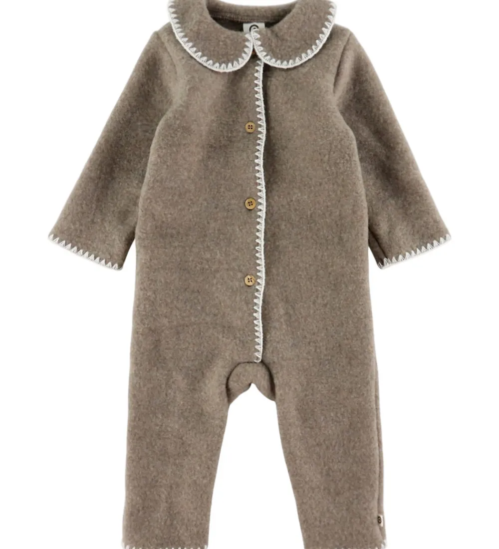 Basis-Müsli Køredragt - Uldfleece - Brown Melange
