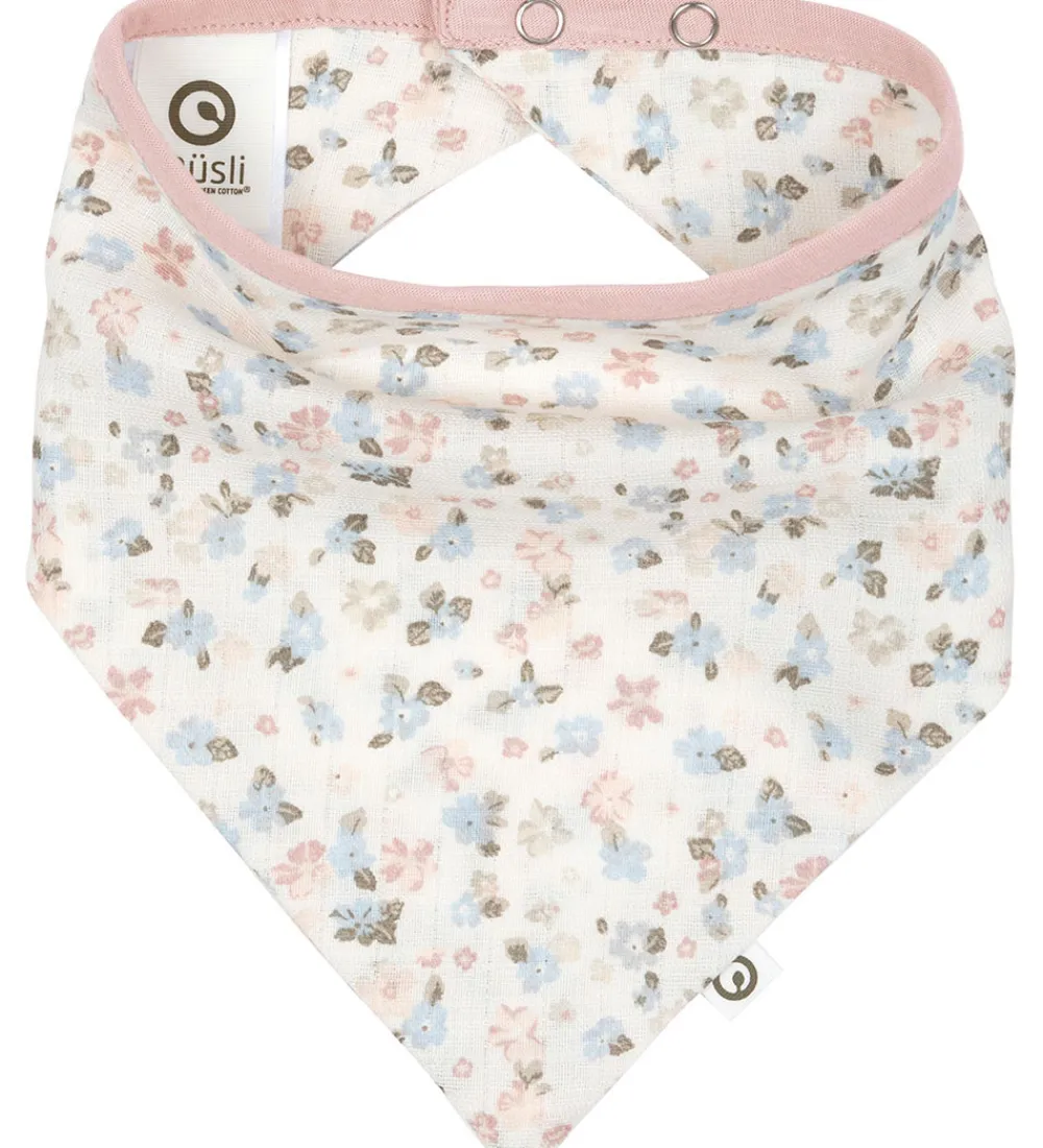 Müsli Savlesmække|Hagesmække*Savlesmæk - Bloom Muslin - Balsam Cream/Peony/Jasmin Blue