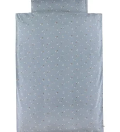 Müsli Sovetid|Sengetøj*Sengetøj - Junior - Stars - Jasmin Blue/Balsam Cream/Walnu